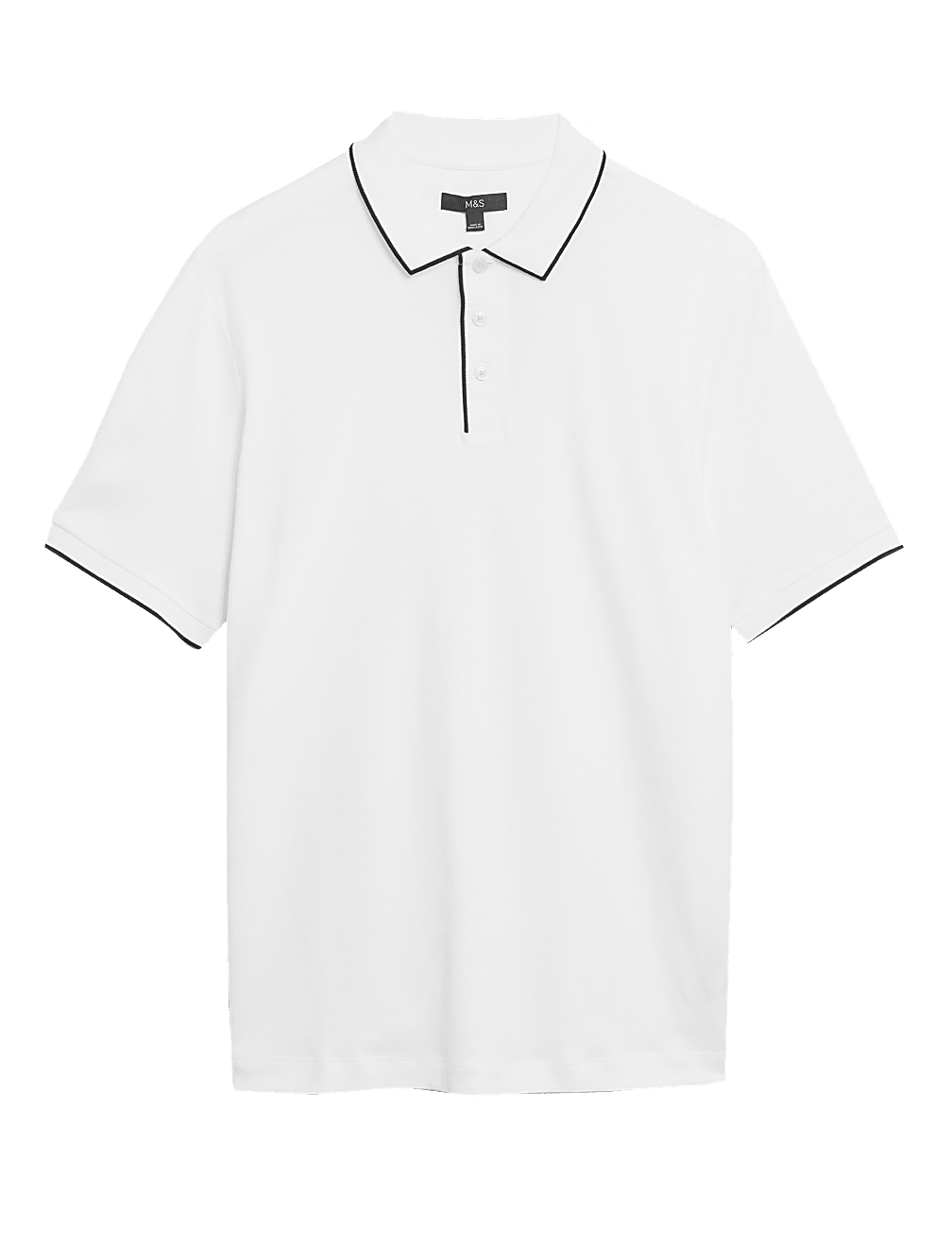 Pure Cotton Tipped Polo Shirt