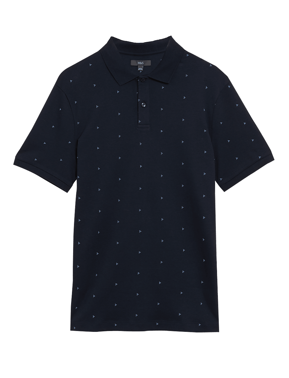 Pure Cotton Geometric Polo Shirt