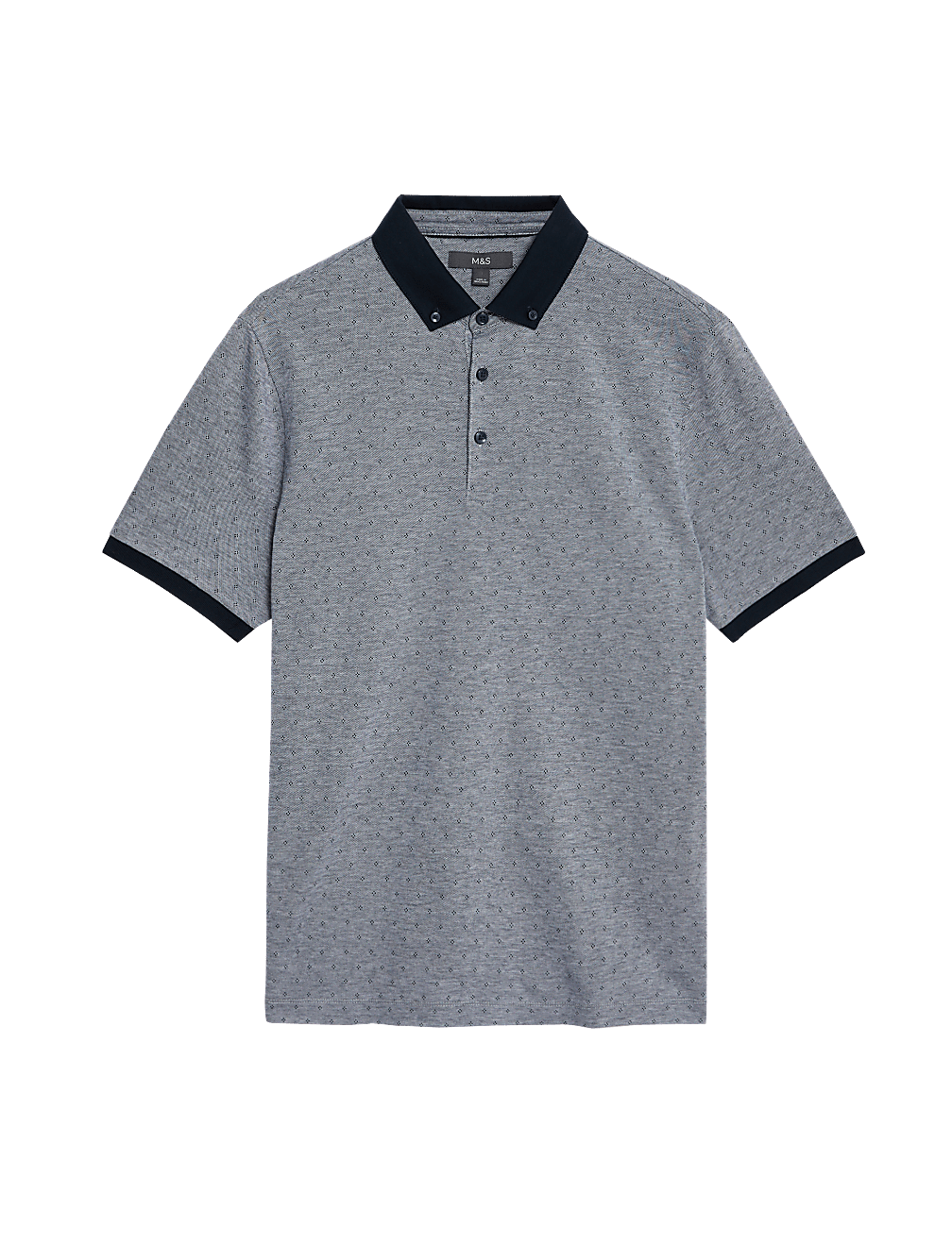 Pure Cotton Jacquard Polo Shirt