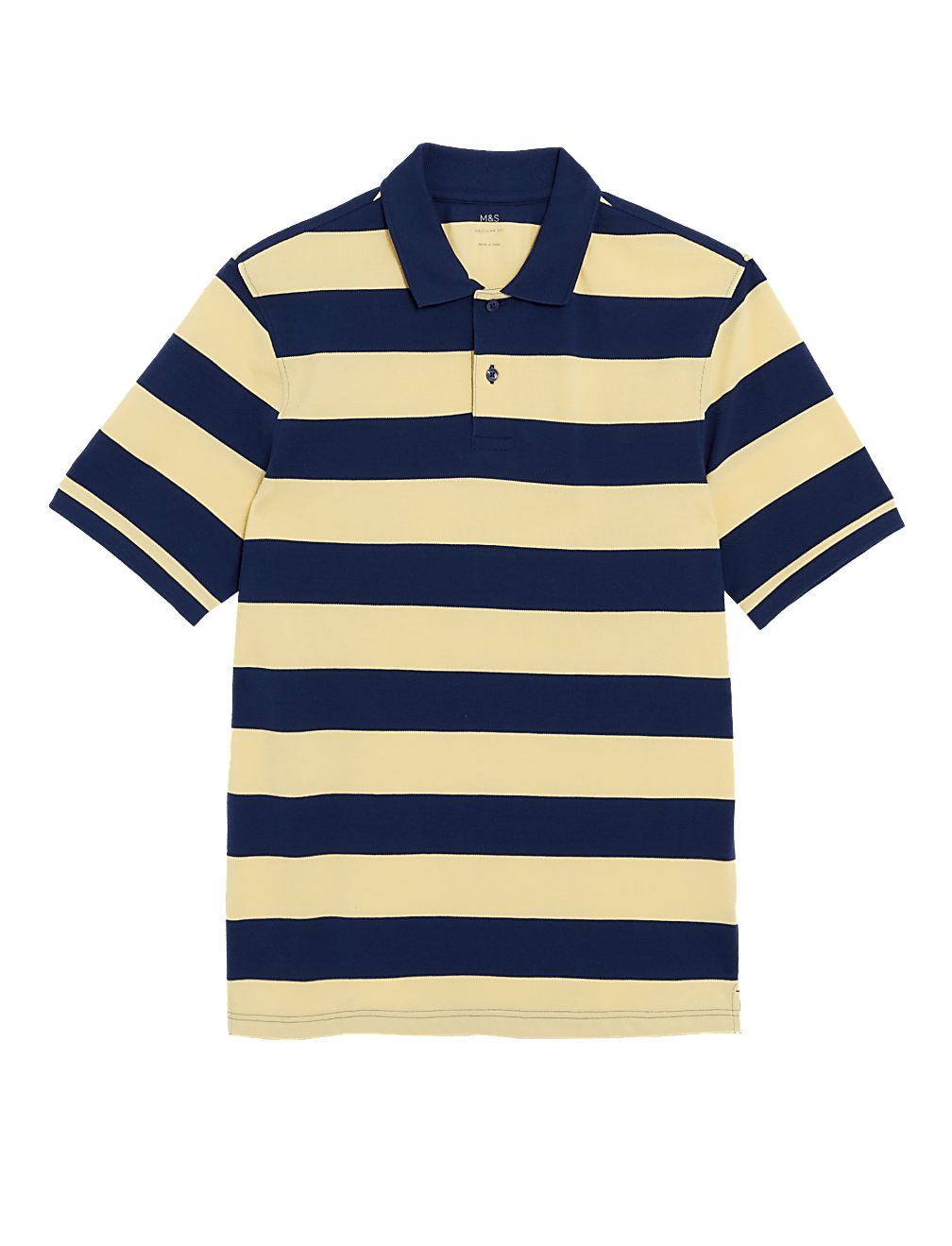 Pure Cotton Striped Polo Shirt