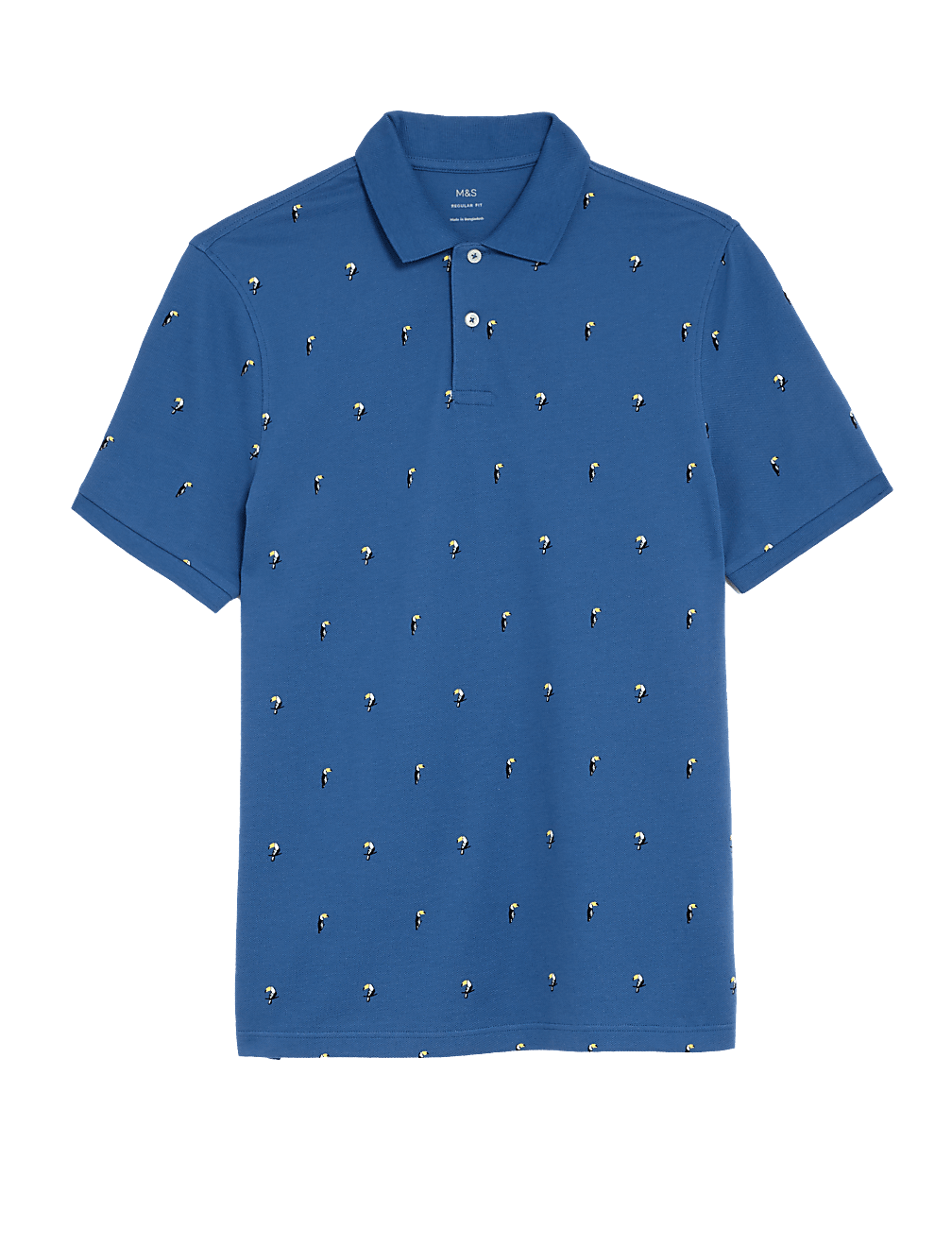 Pure Cotton Cactus Print Polo Shirt