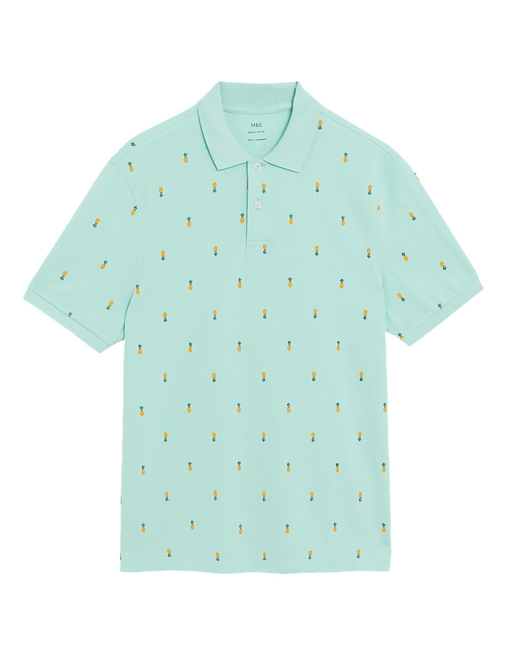 Pure Cotton Cactus Print Polo Shirt