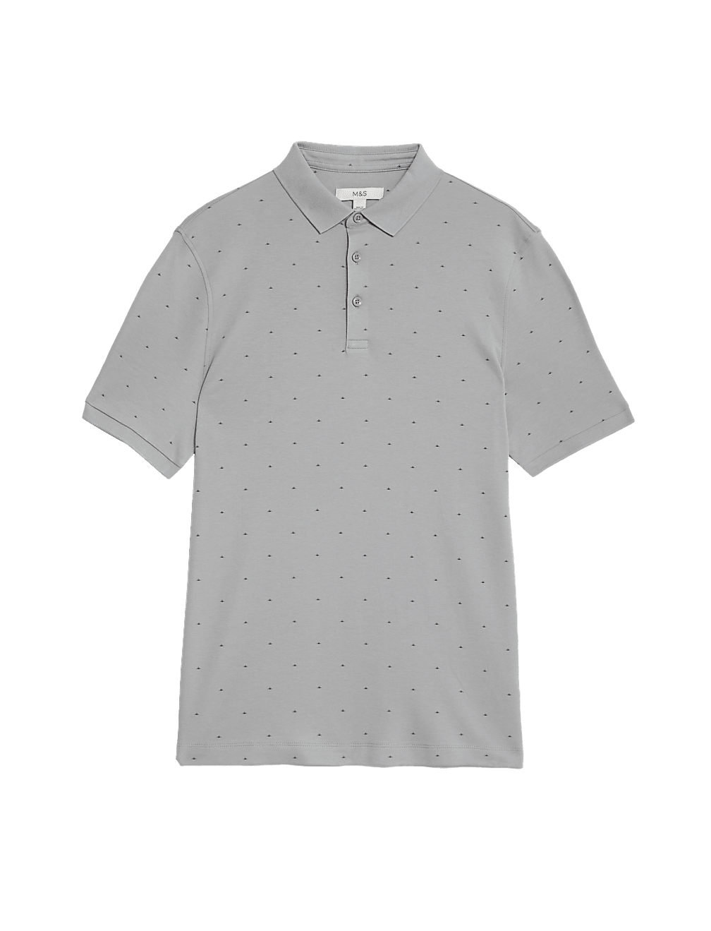 Pure Cotton Geometric Print Polo Shirt