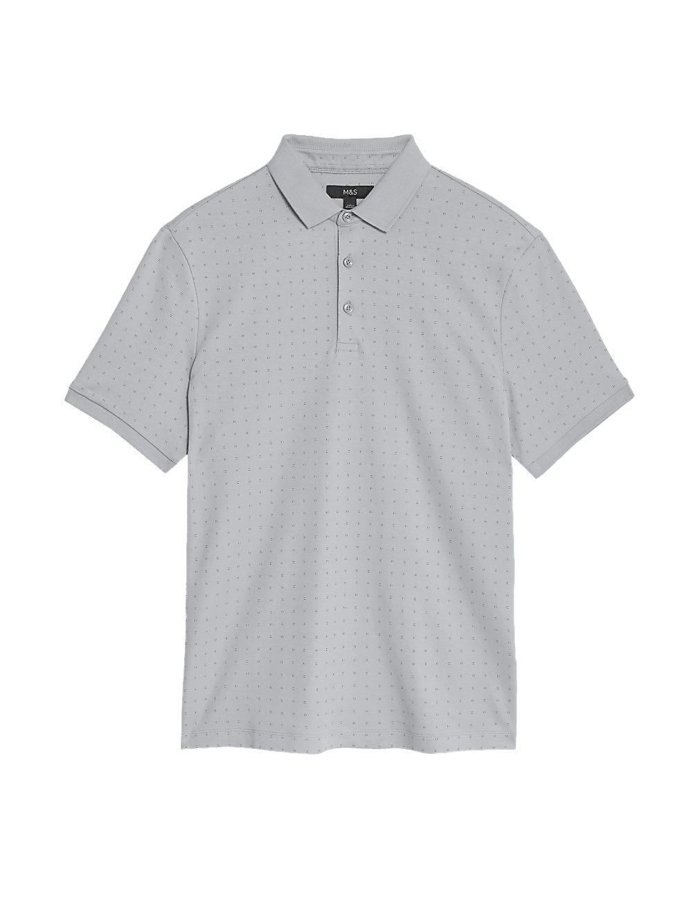 Pure Cotton Geometric Print Polo Shirt