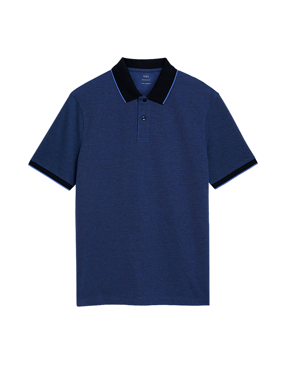 Pure Cotton Tipped Pique Shirt