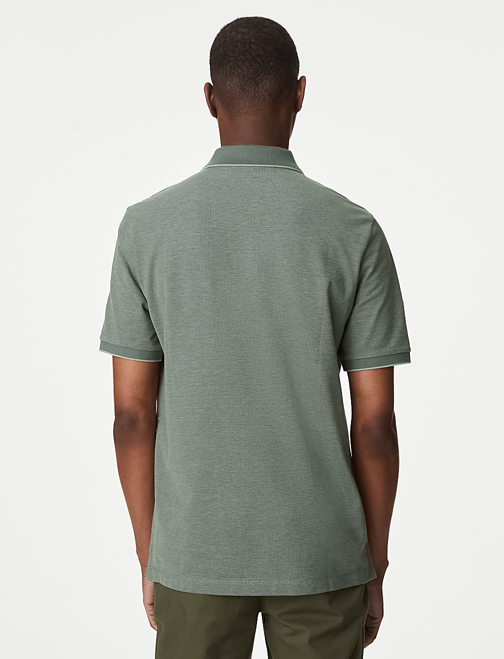 Pure Cotton Tipped Pique Shirt