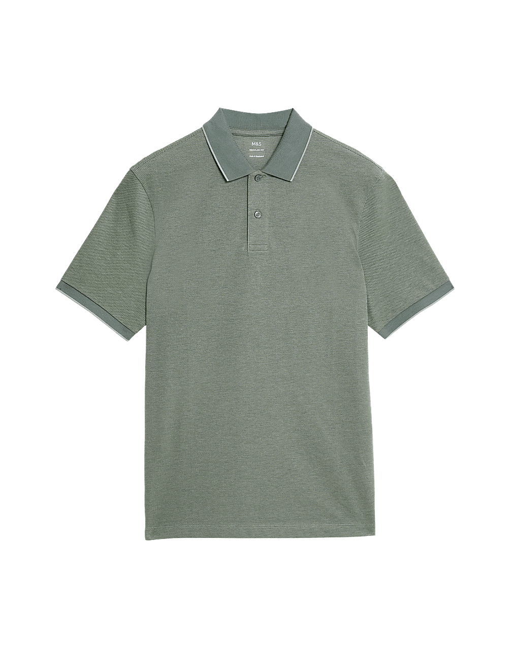 Pure Cotton Tipped Pique Shirt