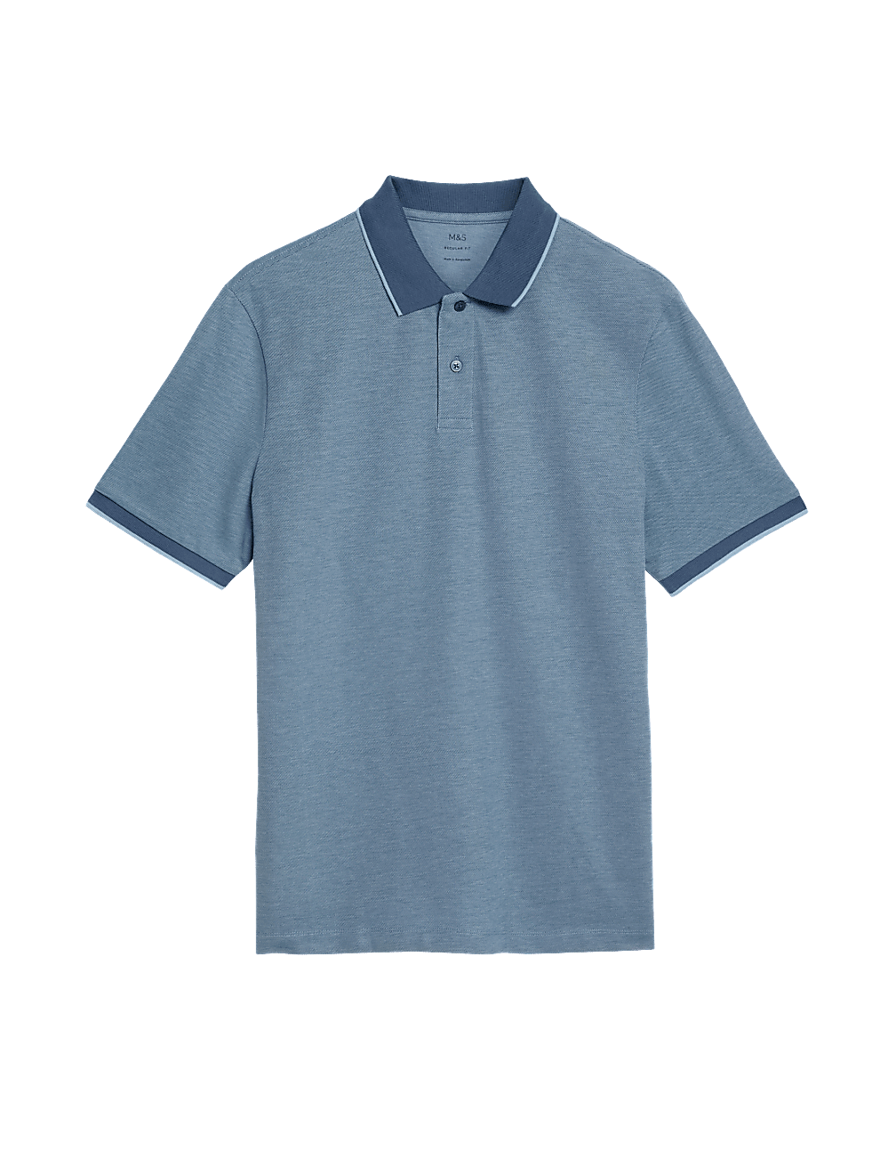 Pure Cotton Tipped Pique Shirt