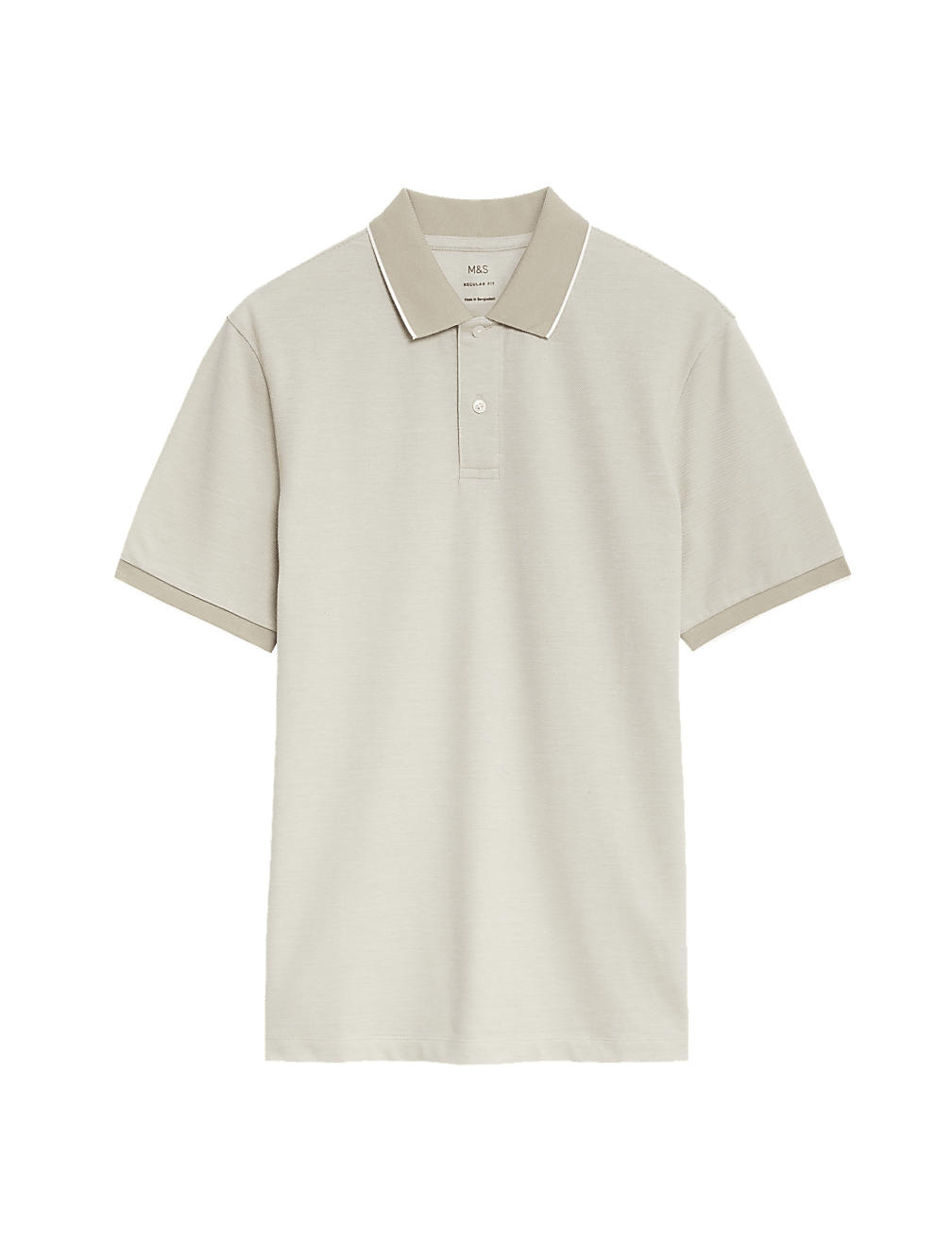 Pure Cotton Tipped Pique Shirt