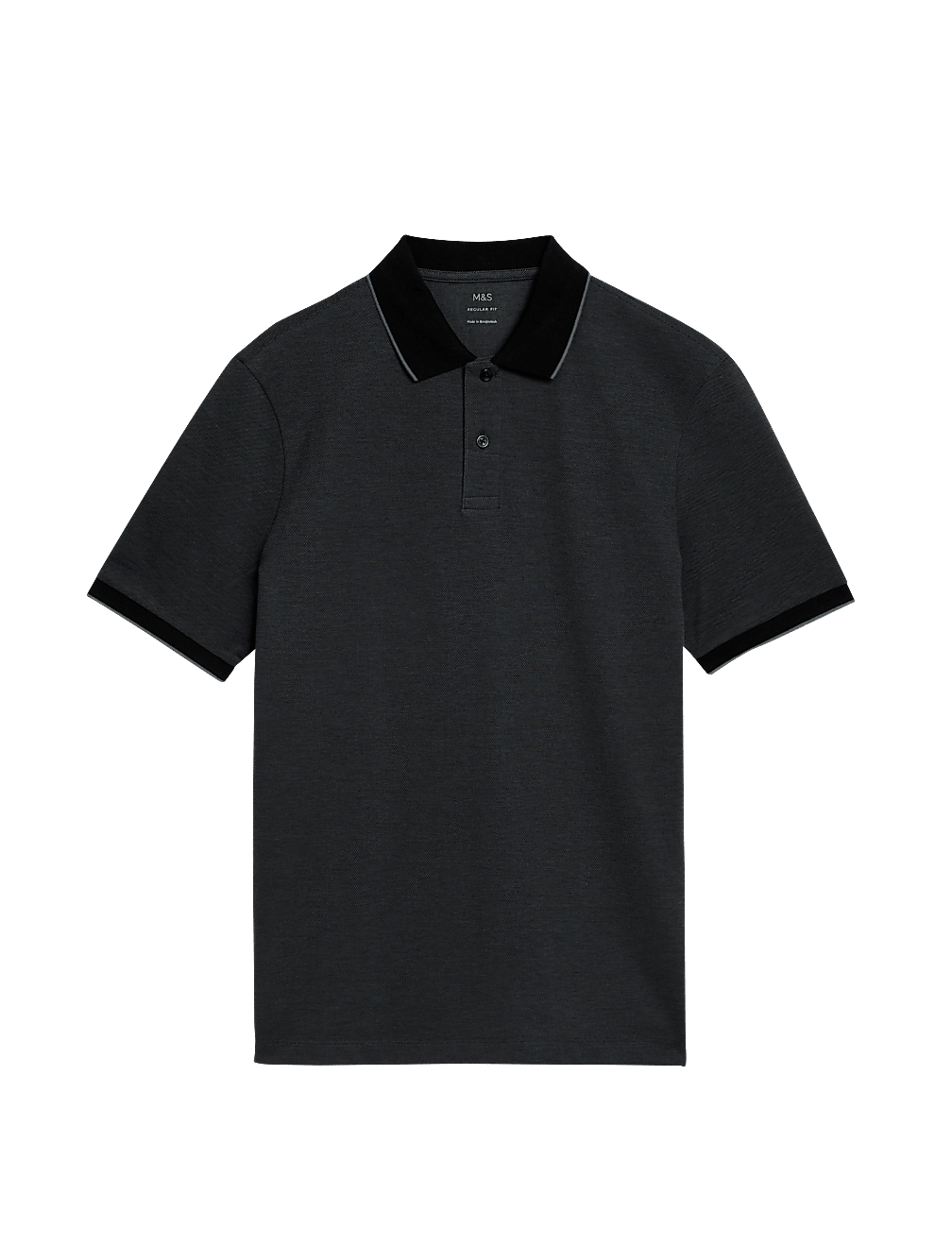 Pure Cotton Tipped Pique Shirt