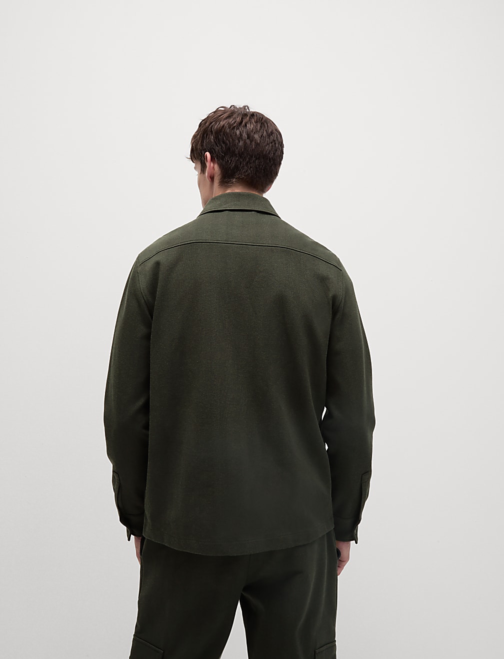 Cotton Rich Textured Overshirt