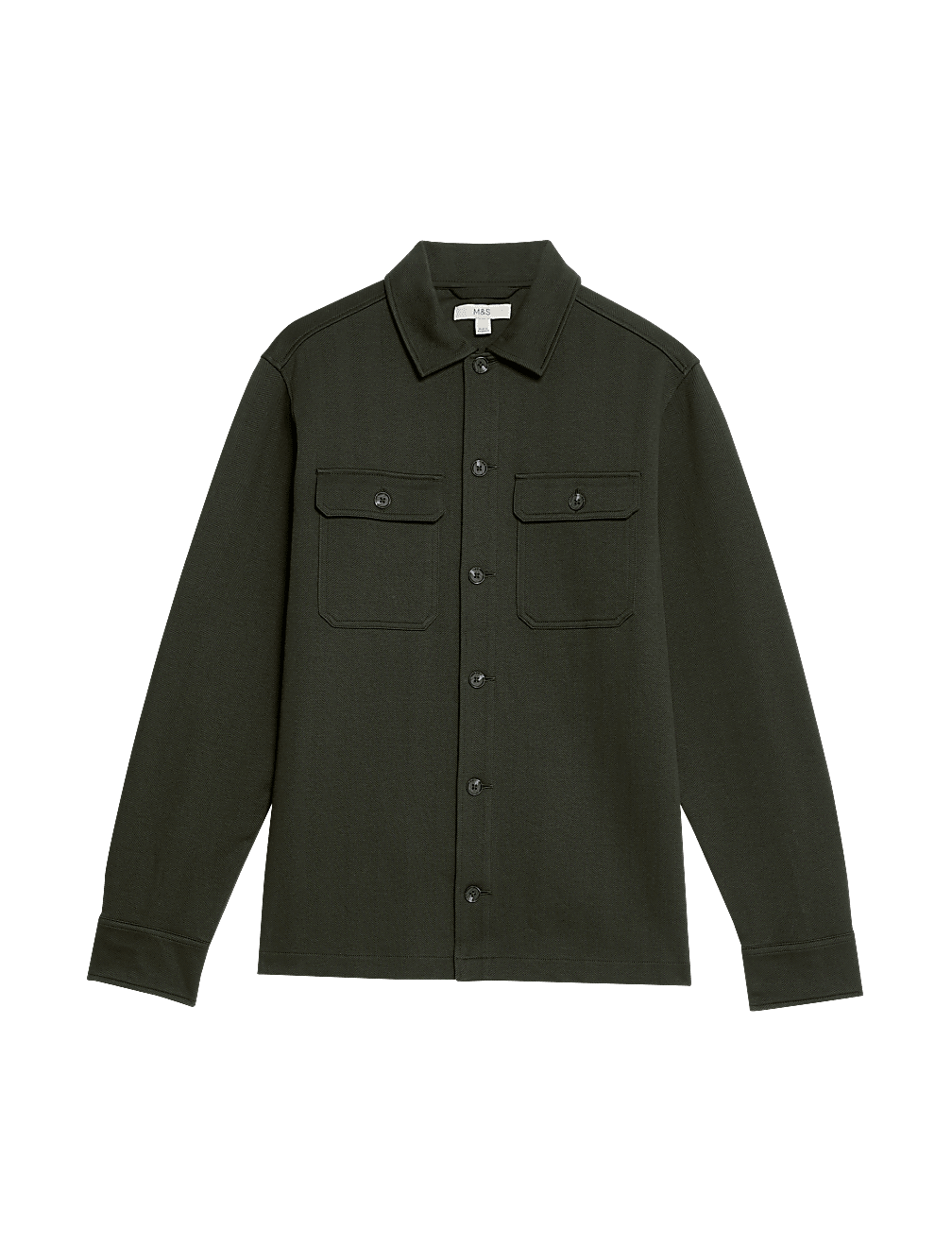 Cotton Rich Textured Overshirt