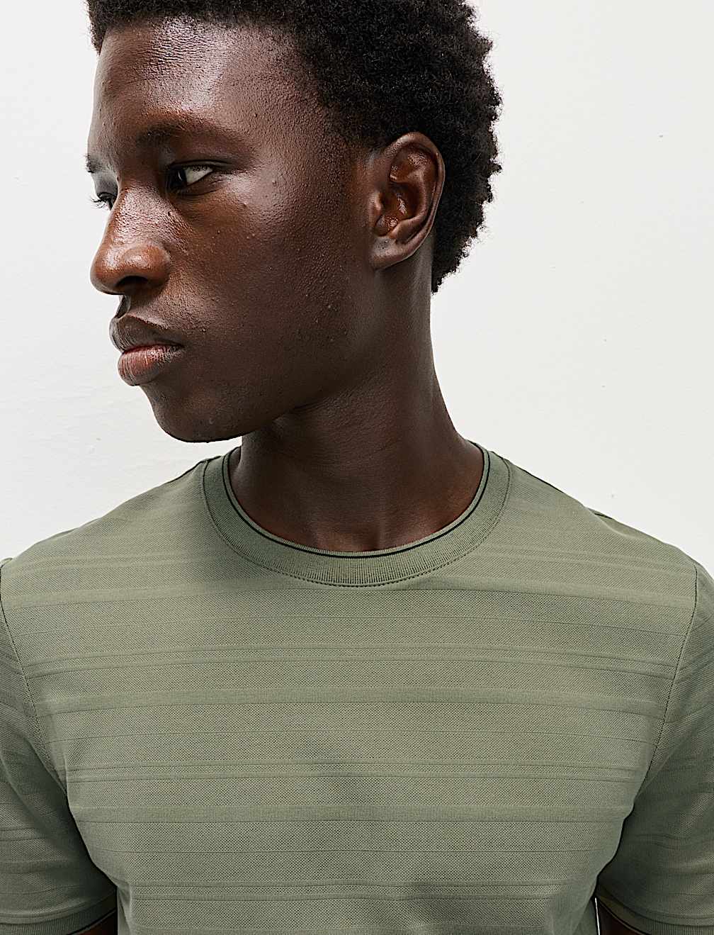 Pure Cotton Textured T-Shirt