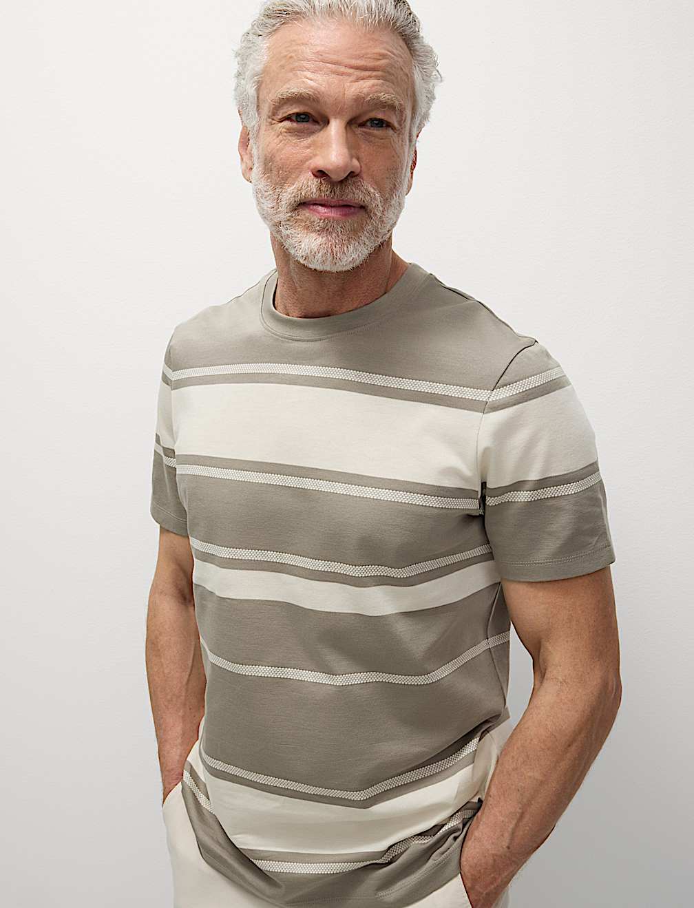 Pure Cotton Striped T-Shirt