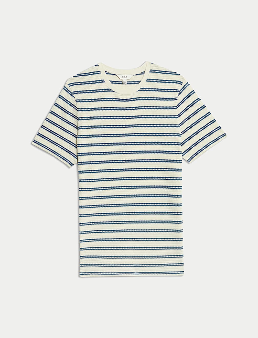 Cotton Rich Striped Textured T-Shirt