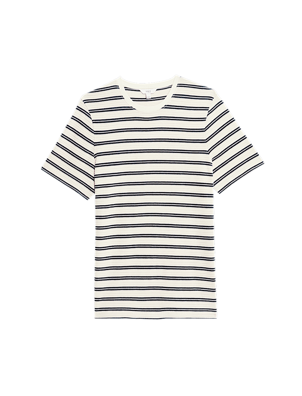 Cotton Rich Striped Textured T-Shirt