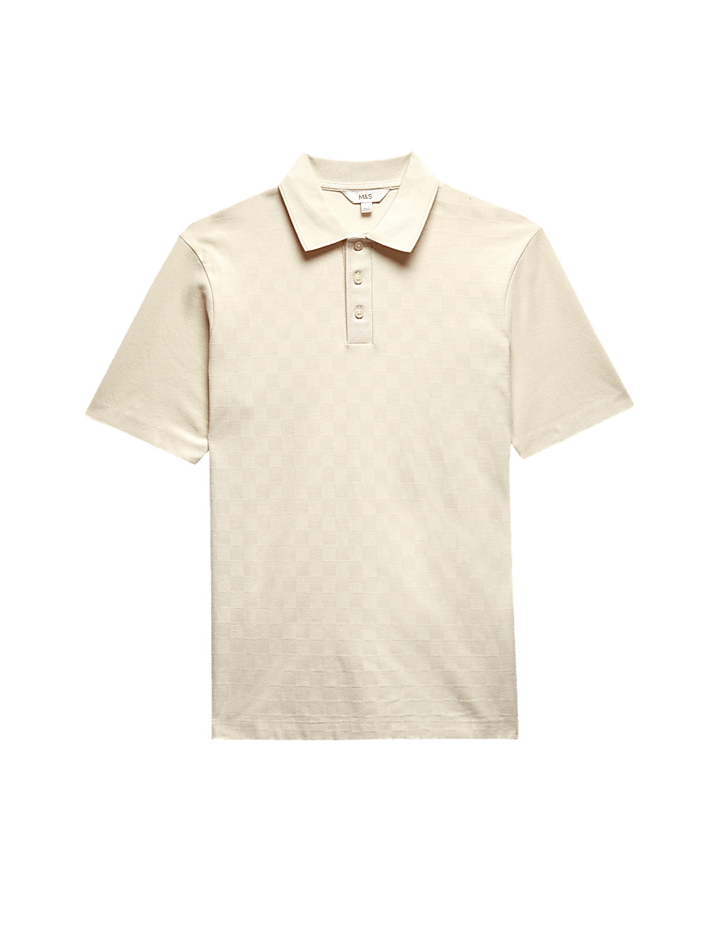 Pure Cotton Textured Pique Polo Shirt