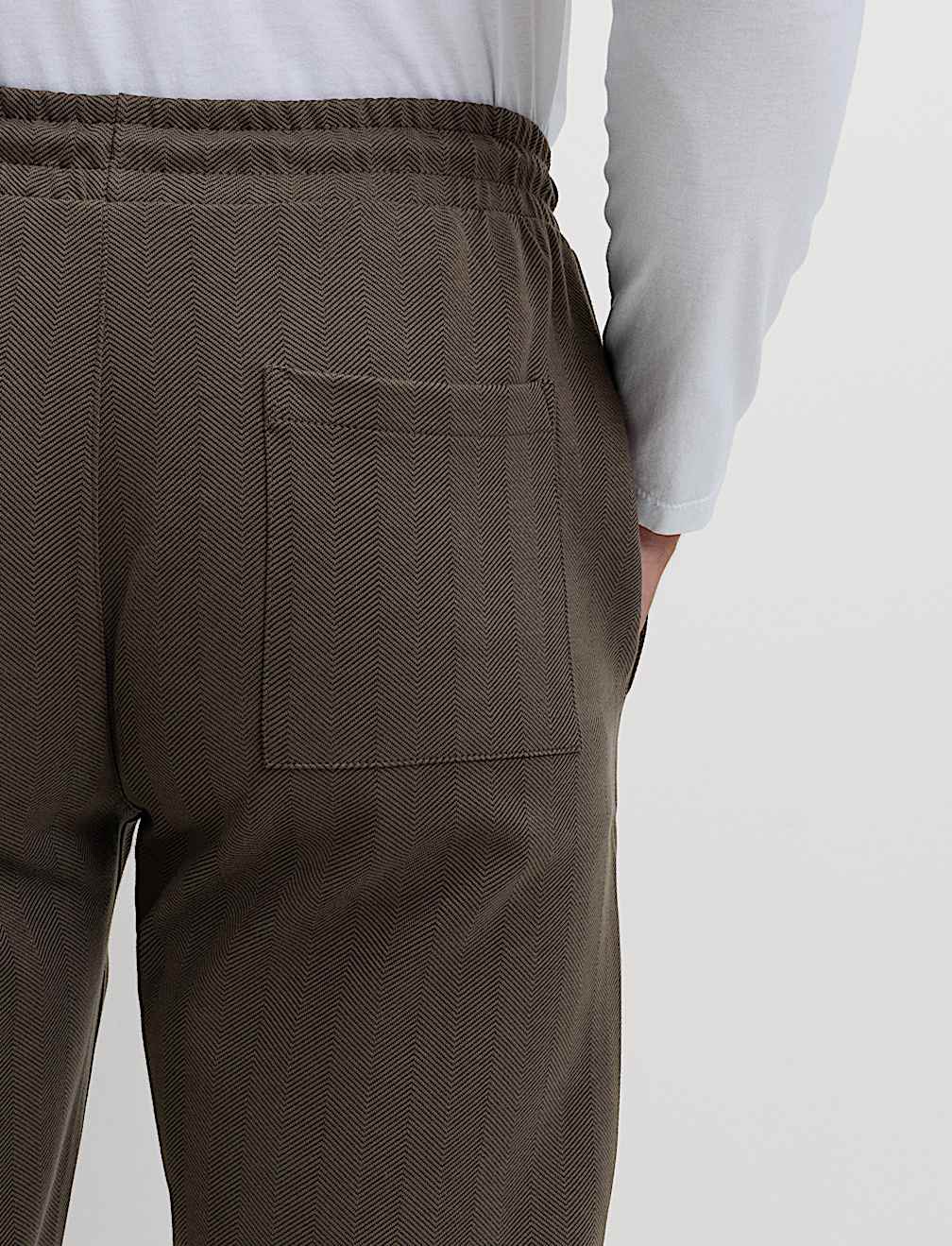 Cotton Rich Herringbone Joggers