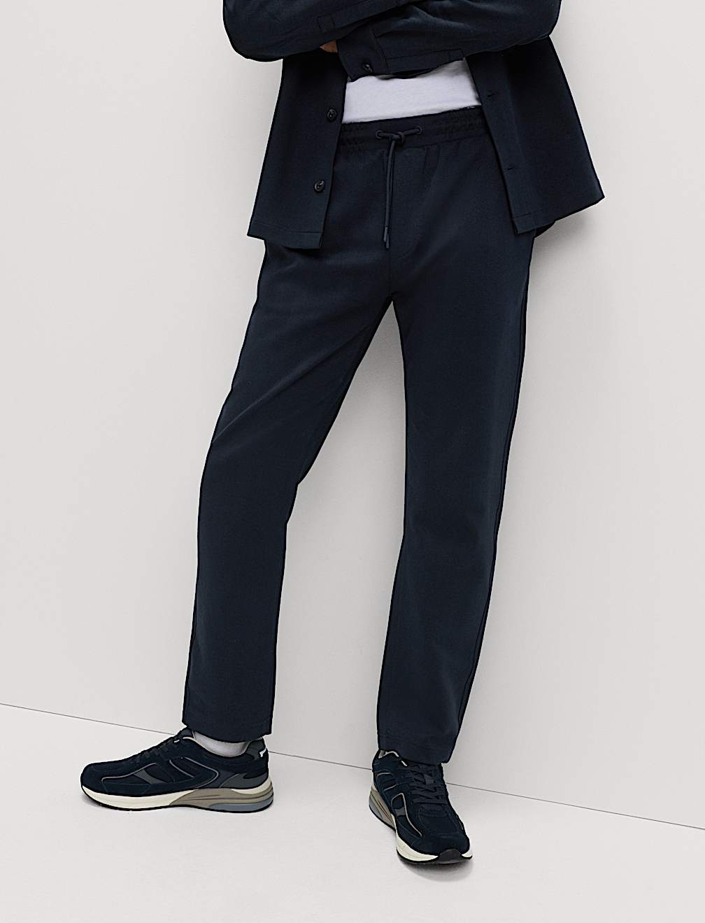 Cotton Rich Herringbone Joggers