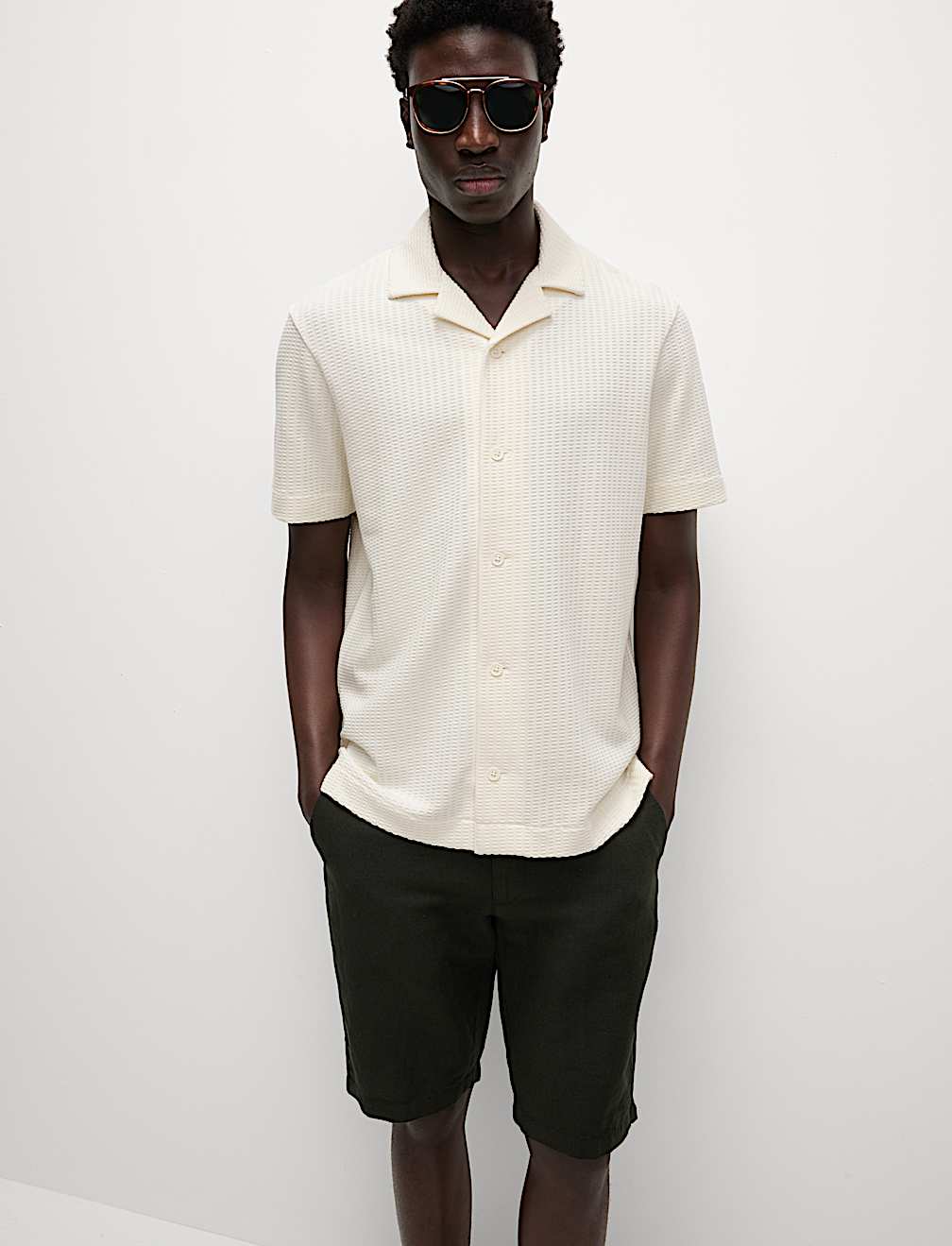 Cotton Rich Seersucker Polo Shirt
