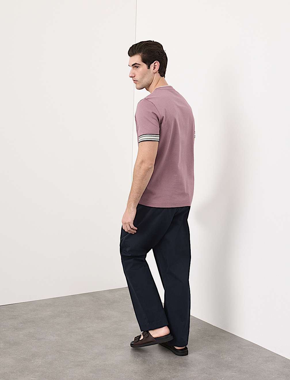 Pure Cotton Banded Cuff Popcorn T-shirt