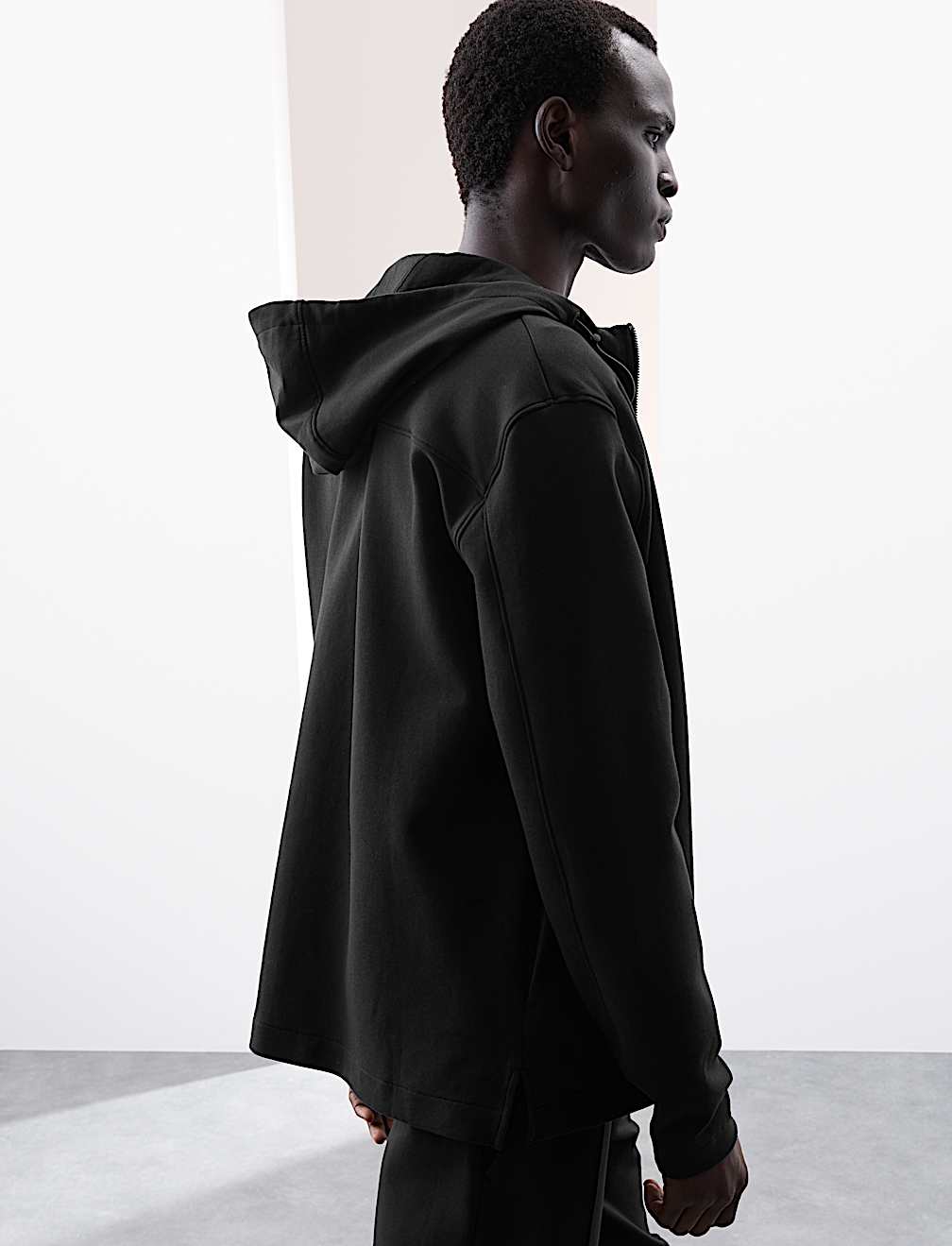 Cotton Rich Zip Up Hoodie