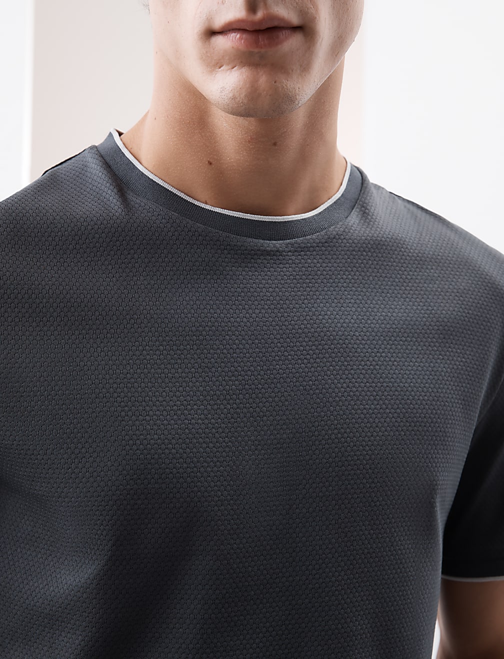 Pure Cotton Textured T-Shirt