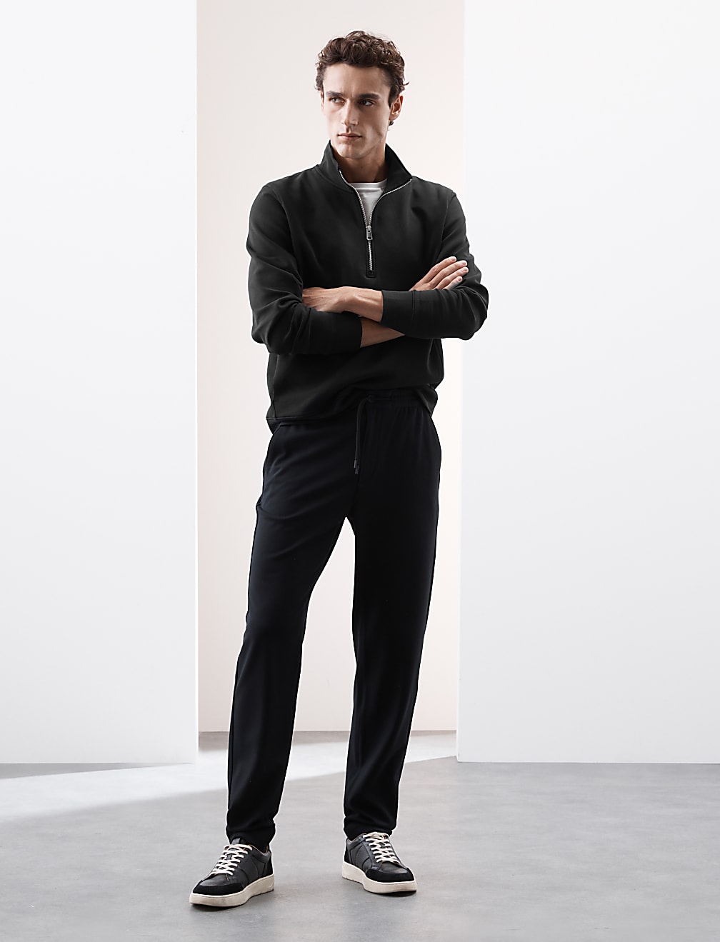 Cotton Rich Half Zip Sweatshirt