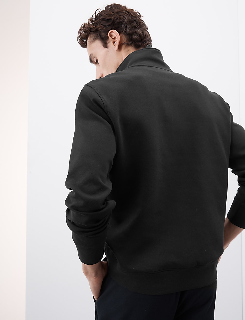 Cotton Rich Half Zip Sweatshirt