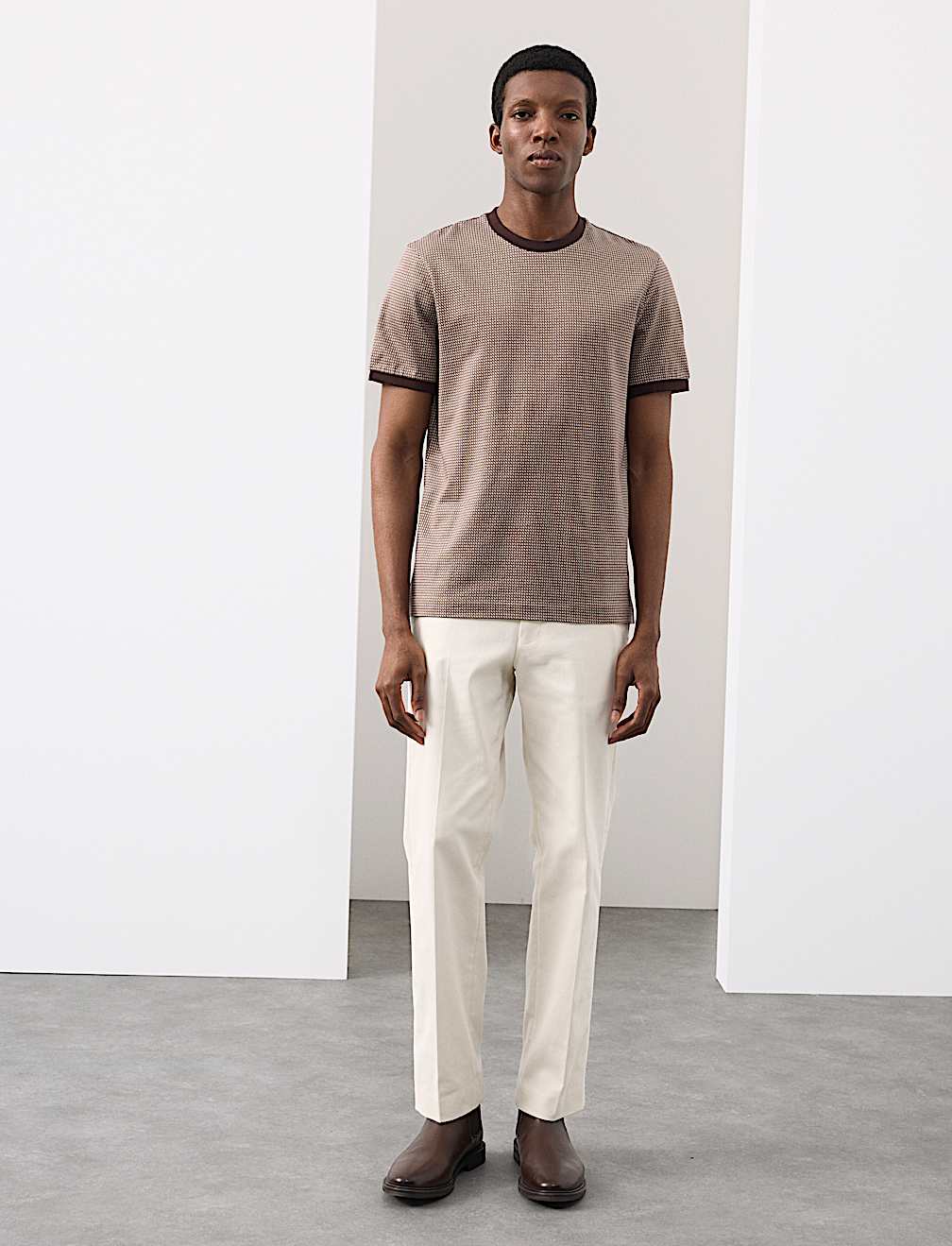 Pure Cotton Jacquard T shirt