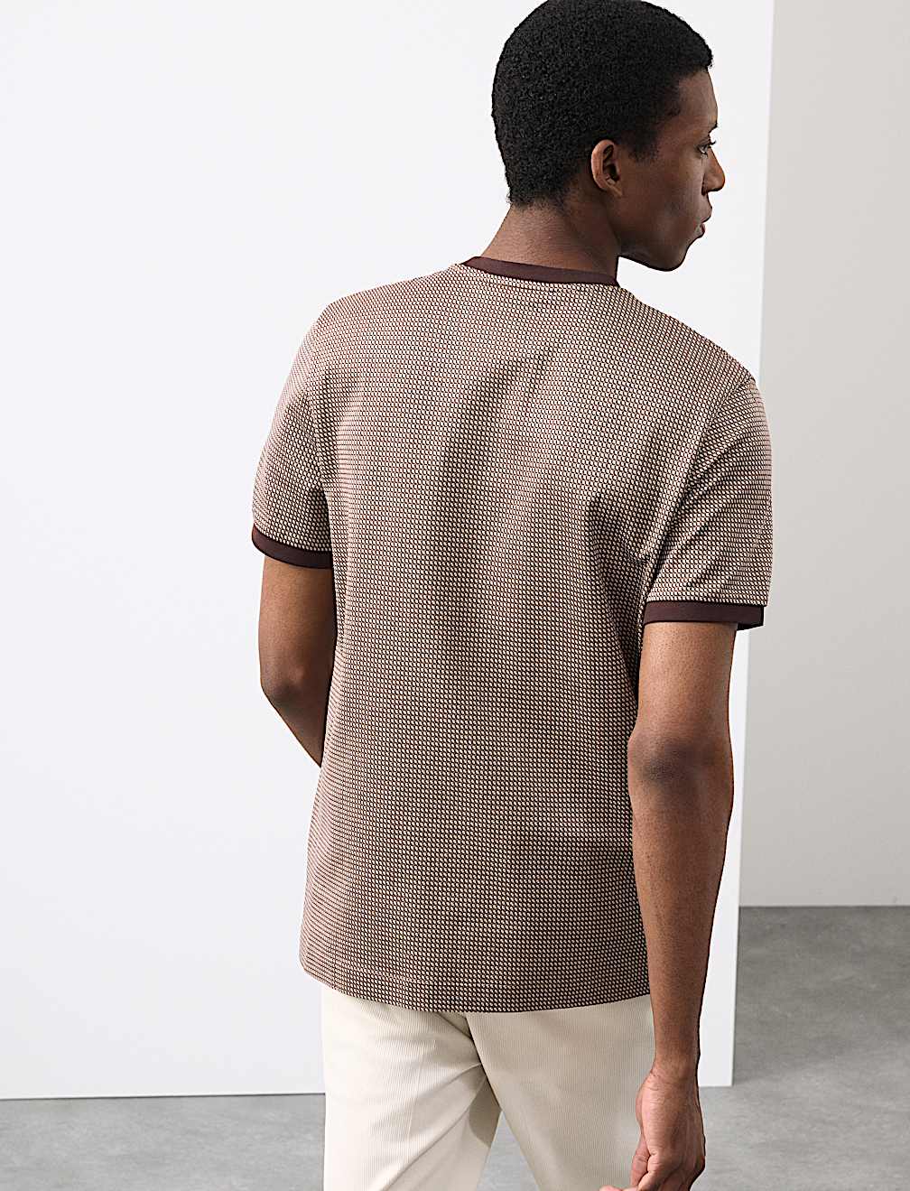 Pure Cotton Jacquard T shirt