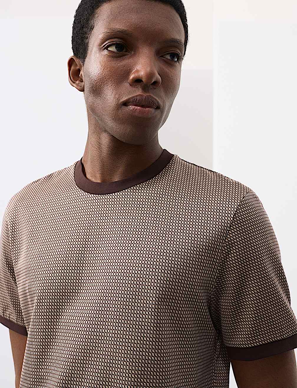 Pure Cotton Jacquard T shirt