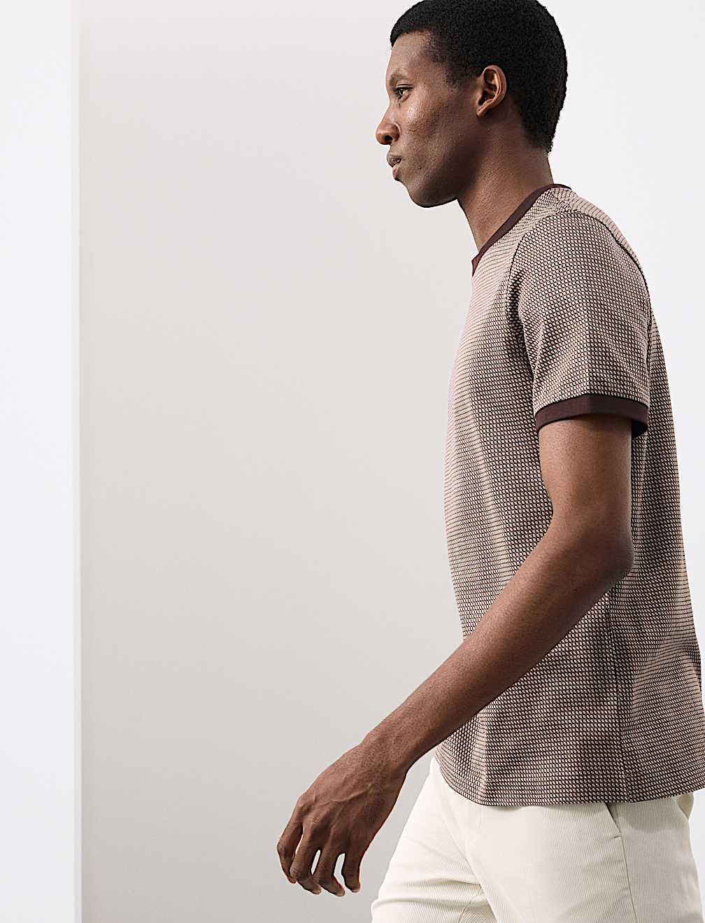 Pure Cotton Jacquard T shirt