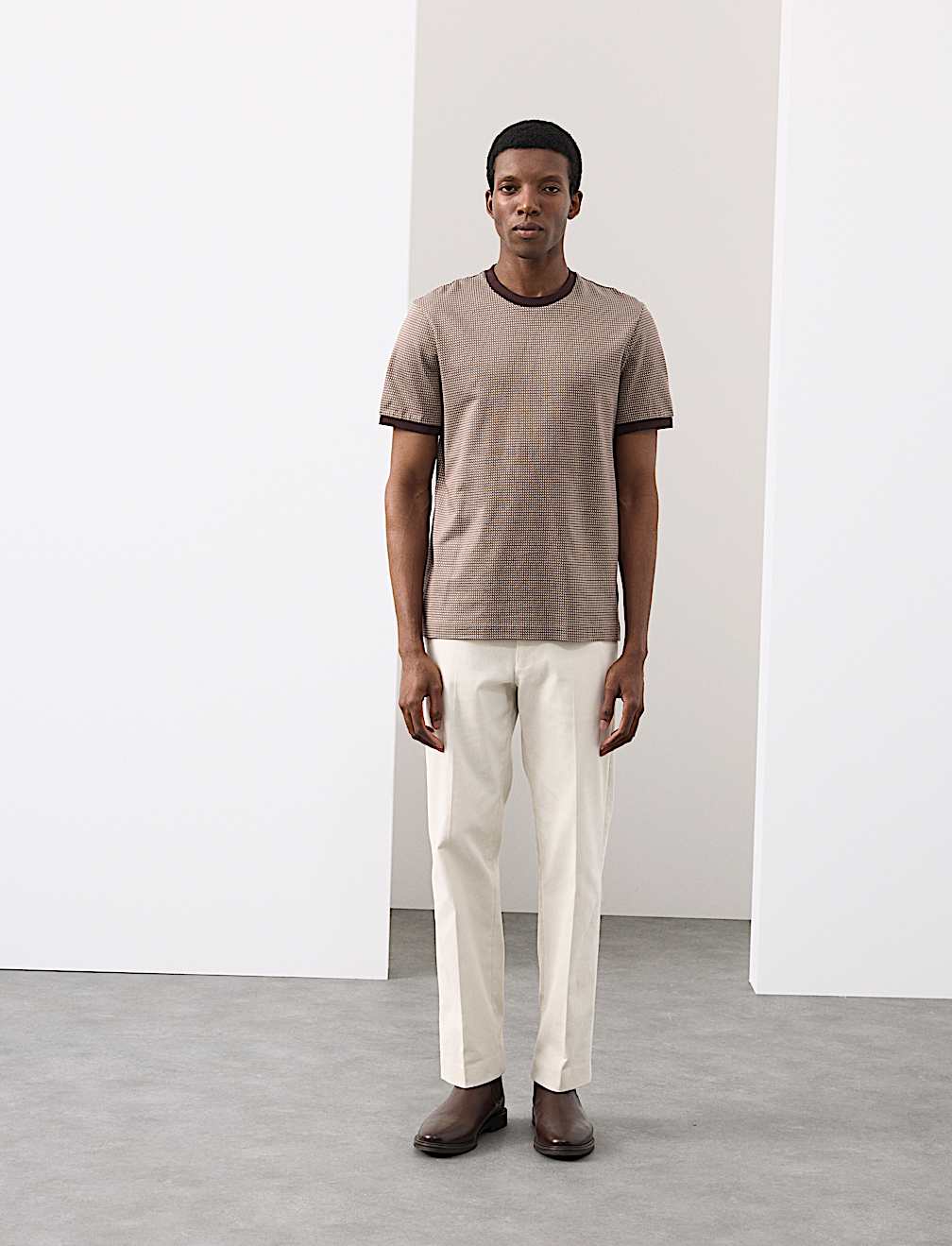 Pure Cotton Jacquard T shirt