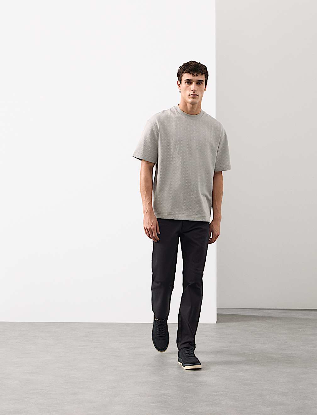 Cotton Rich Jacquard Scuba T-Shirt