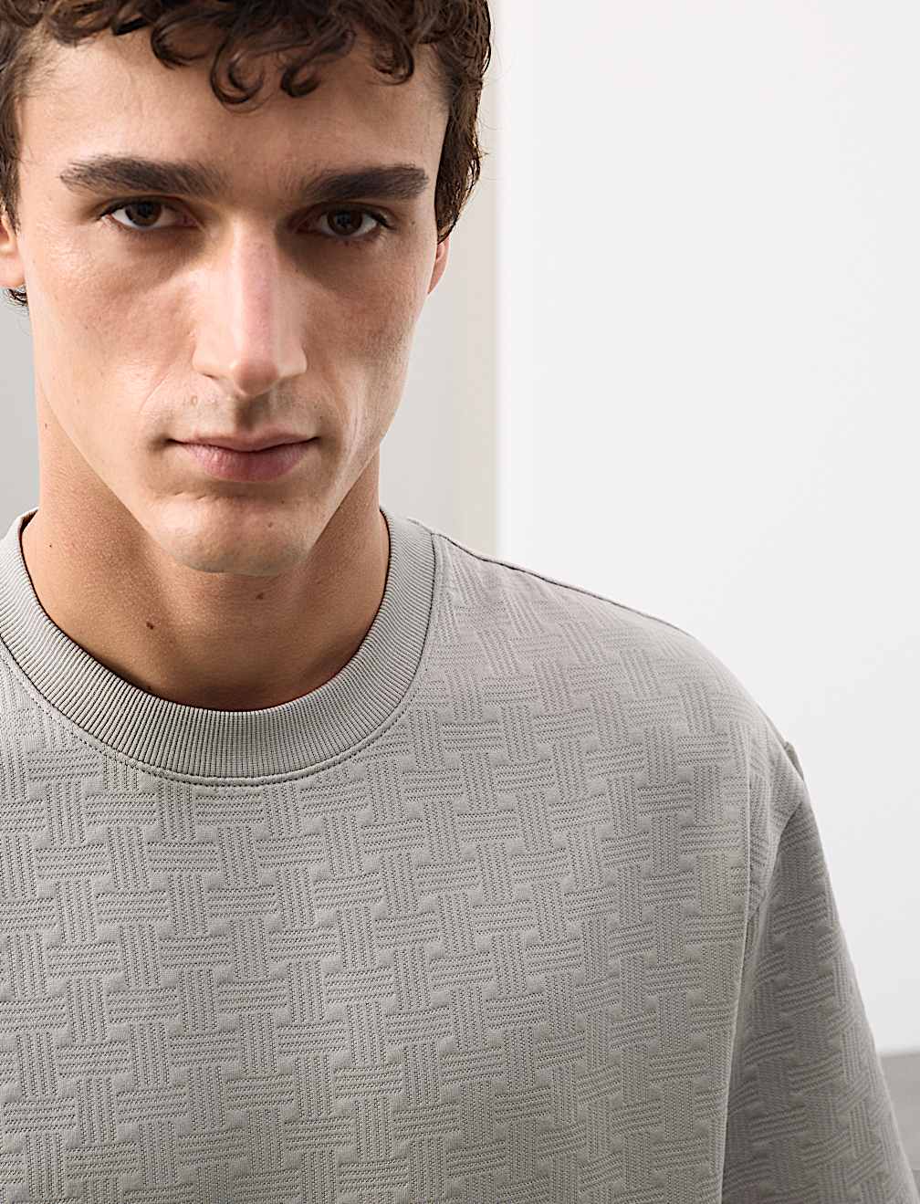 Cotton Rich Jacquard Scuba T-Shirt