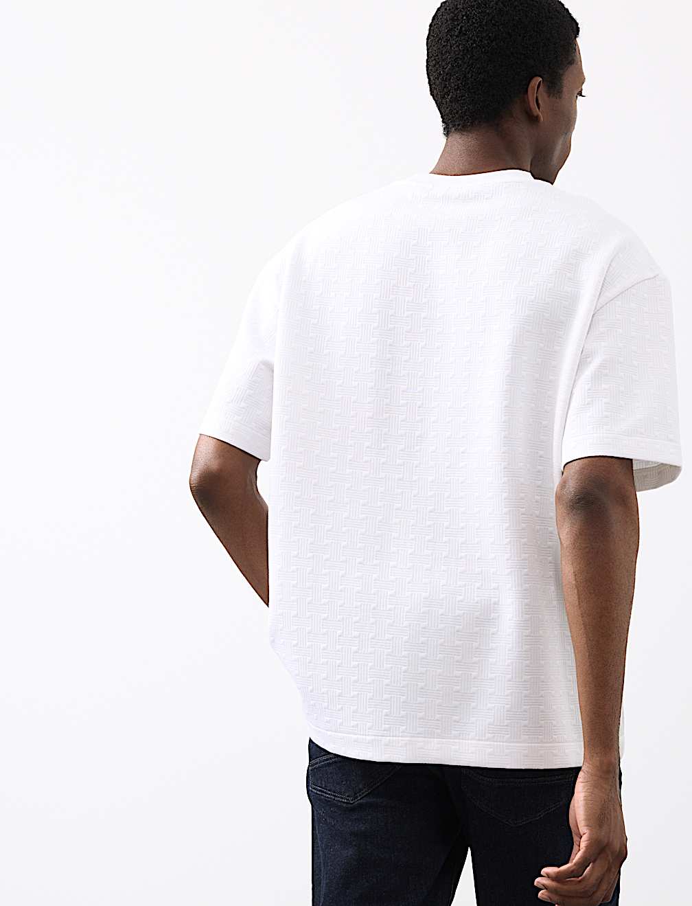 Cotton Rich Jacquard Scuba T-Shirt