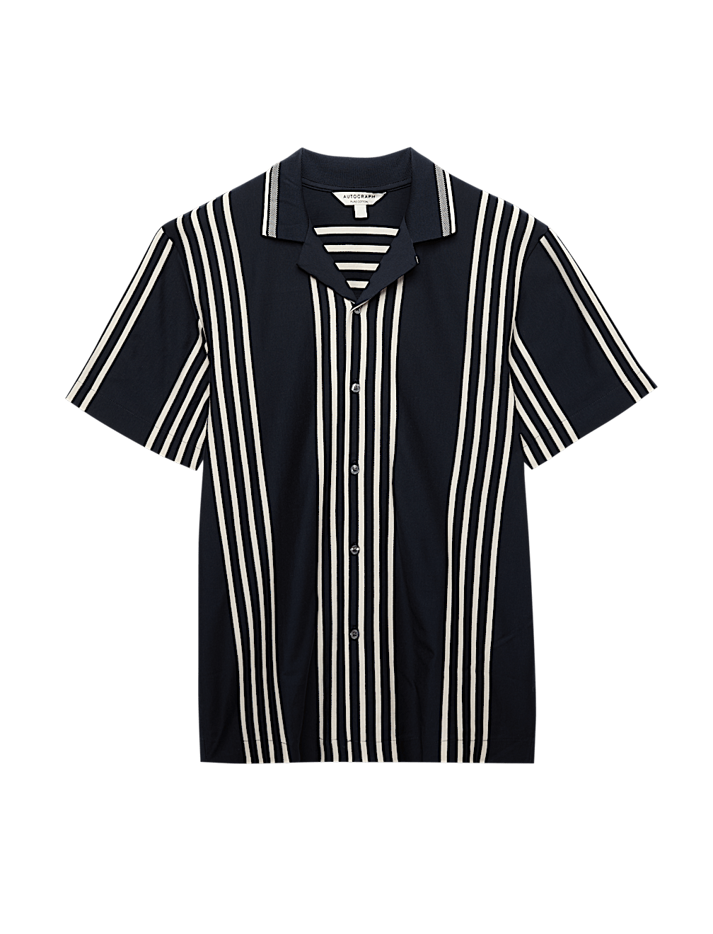 Pure Cotton Textured Revere Polo Shirt