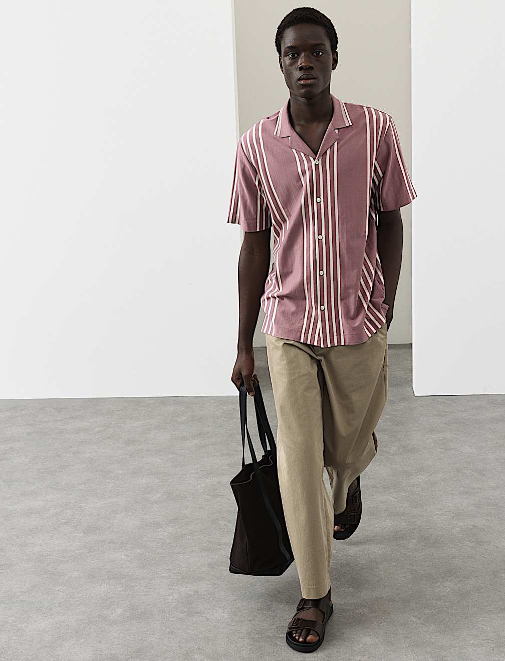 Pure Cotton Textured Revere Polo Shirt