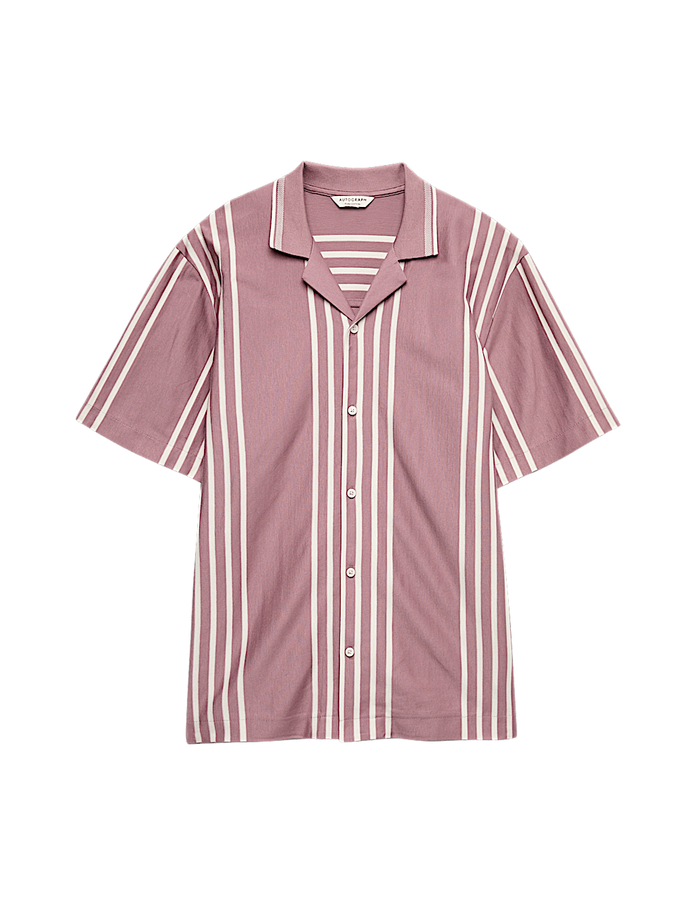 Pure Cotton Textured Revere Polo Shirt