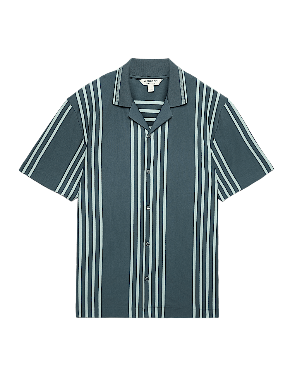 Pure Cotton Textured Revere Polo Shirt