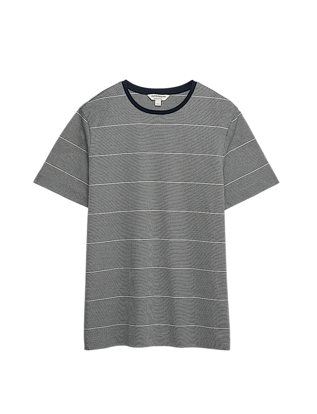 Pure Cotton Textured Striped T-Shirt
