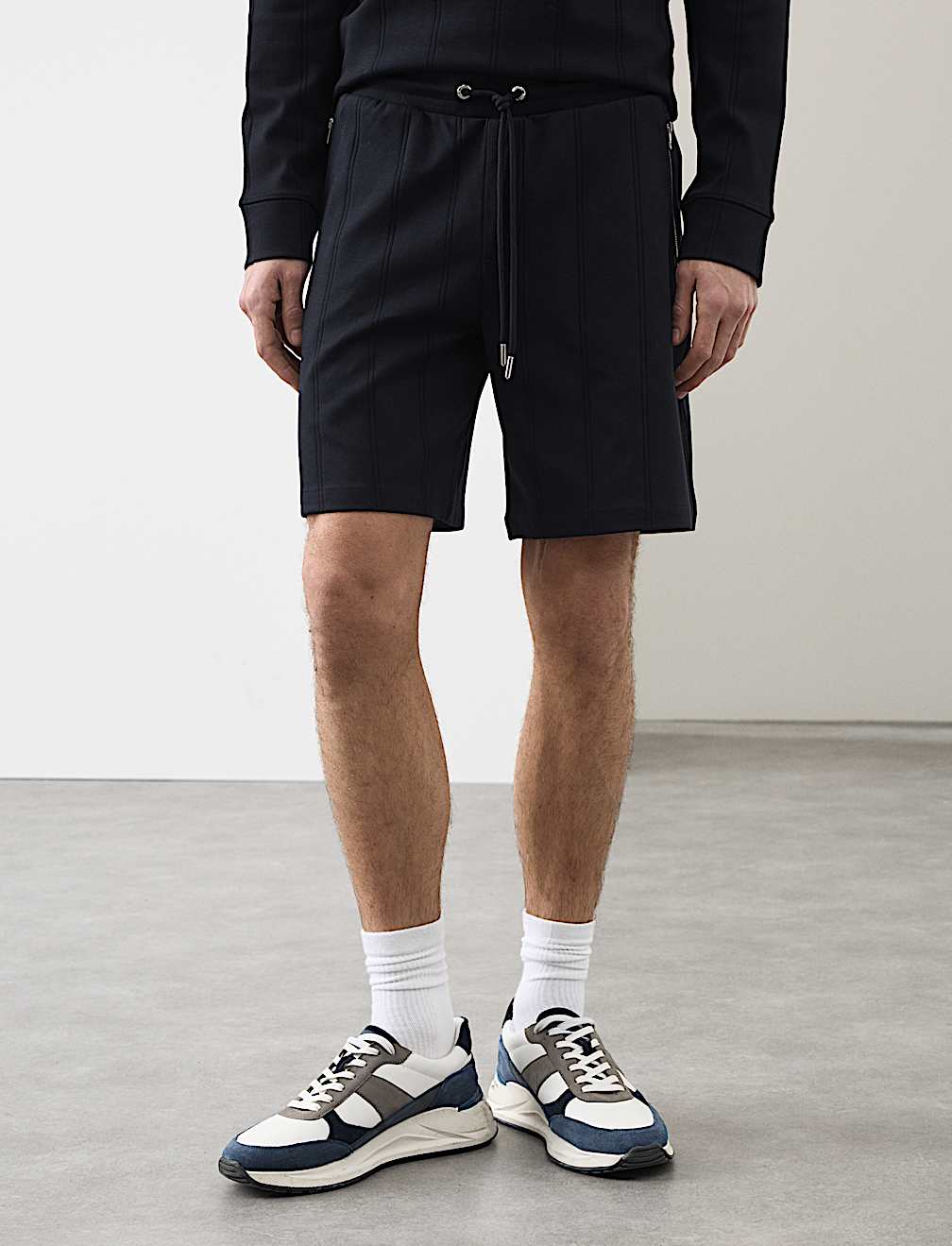 Regular Fit Cotton Rich Drop Needle Shorts