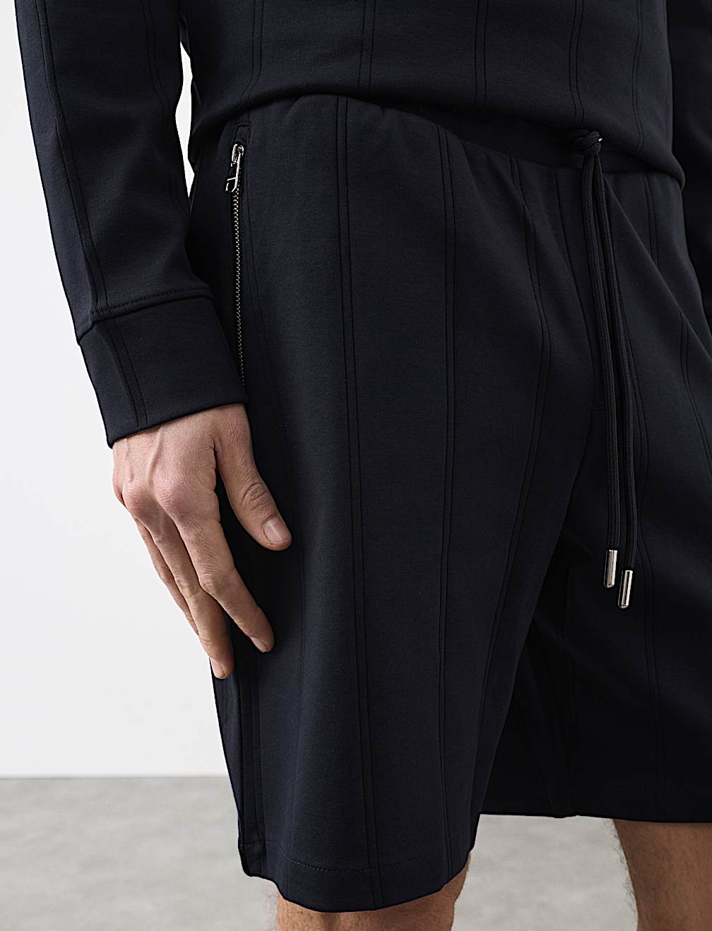 Regular Fit Cotton Rich Drop Needle Shorts