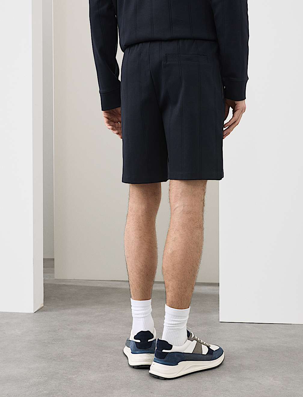 Regular Fit Cotton Rich Drop Needle Shorts