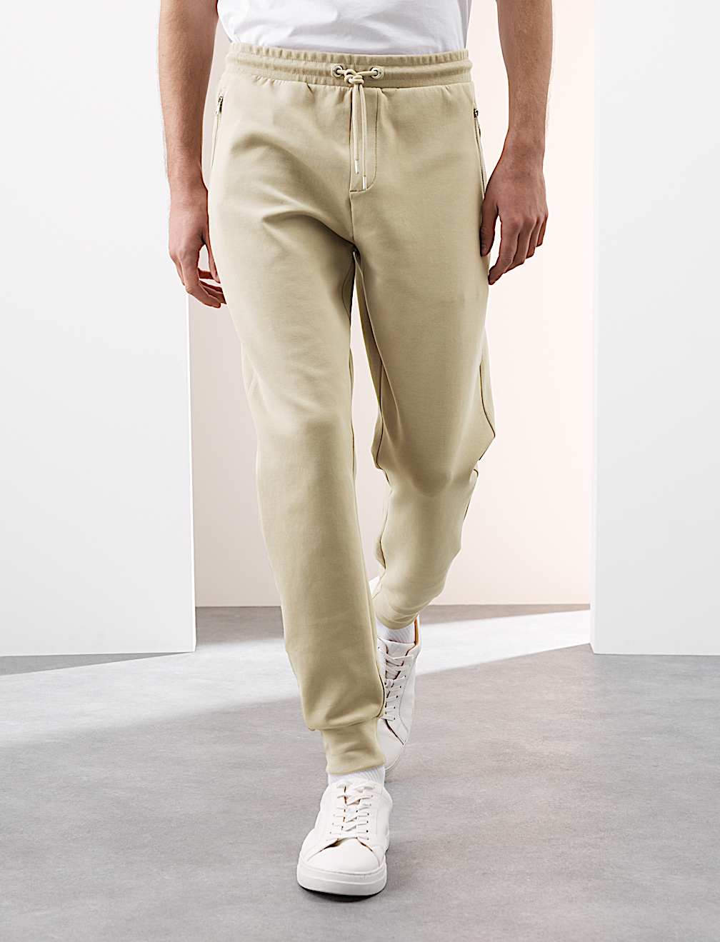 Regular Fit Cotton Rich Cuffed Joggers
