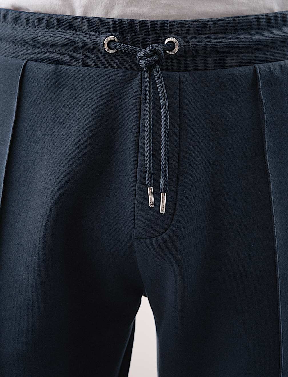 Cotton Rich Pintuck Straight Leg Joggers