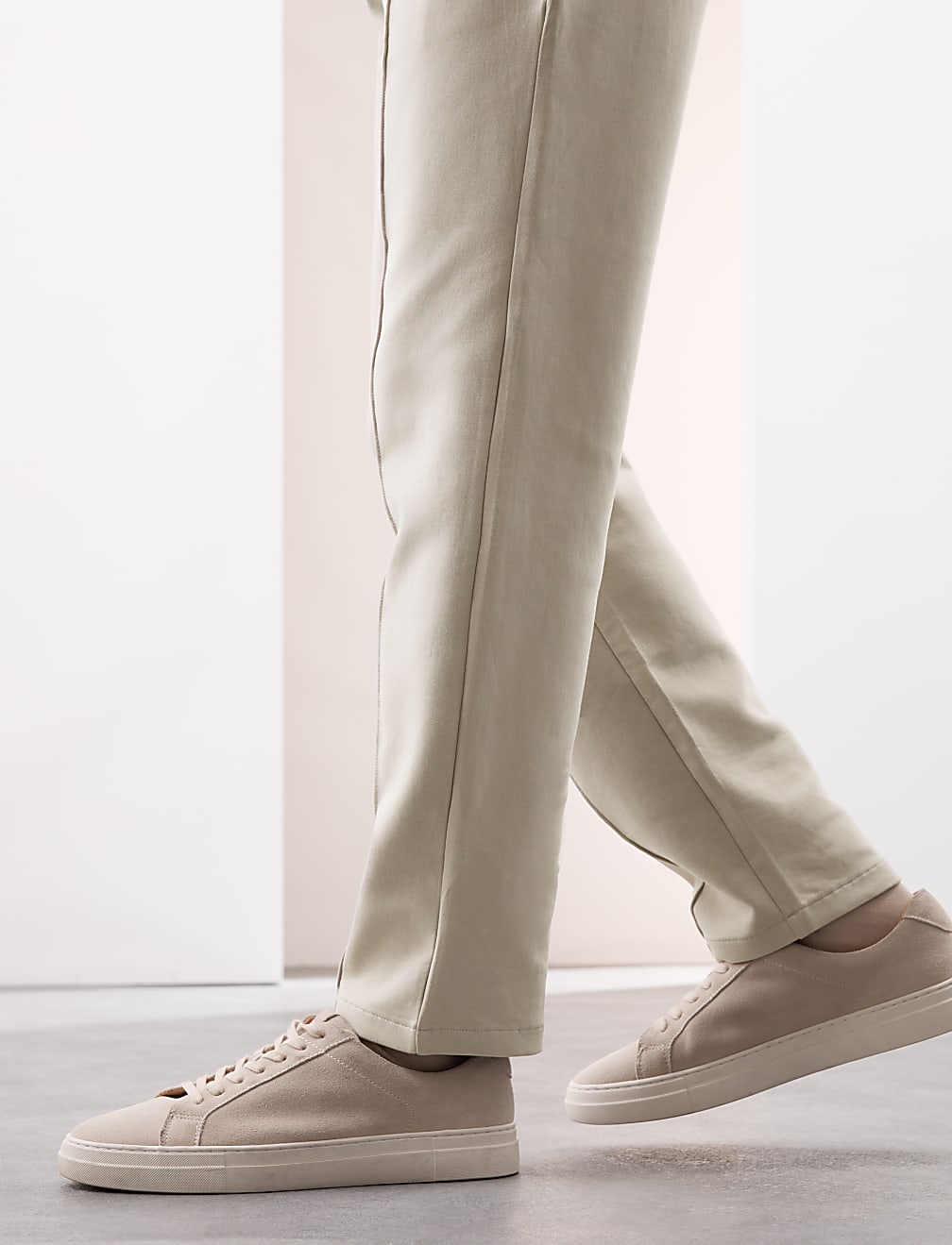 Cotton Rich Pintuck Straight Leg Joggers