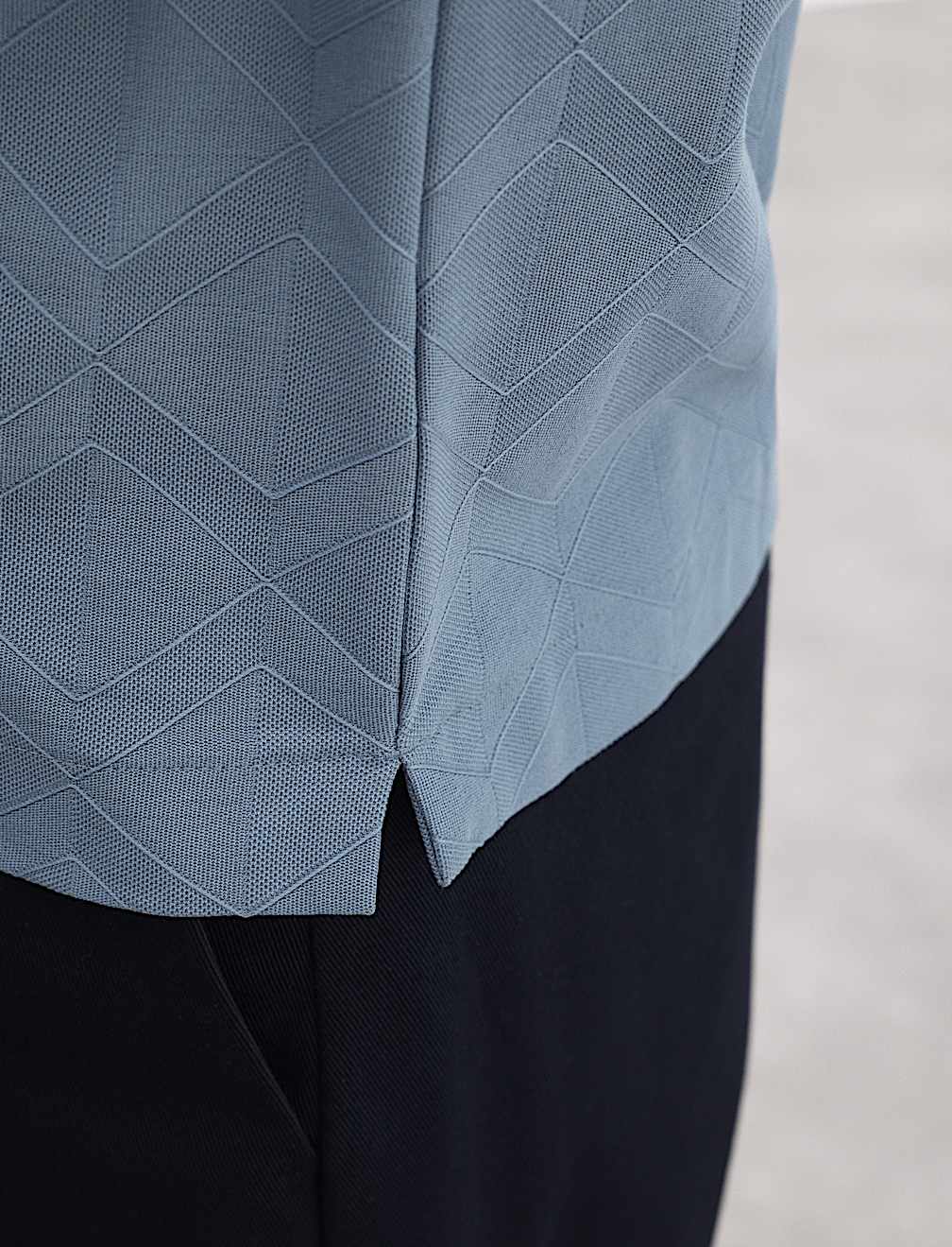 Pure Cotton Textured Polo Shirt