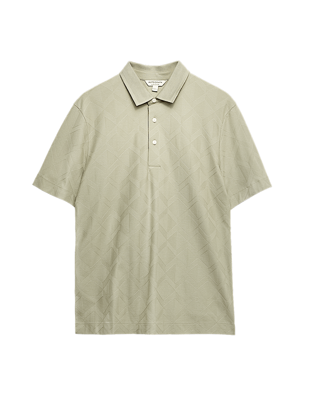 Pure Cotton Textured Polo Shirt